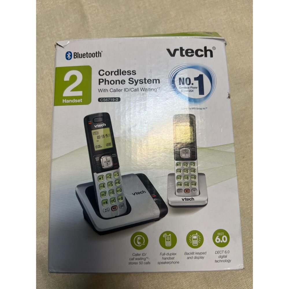 Vtech Cordless Phone System With Caller ID/Call Waiting CS6719-2